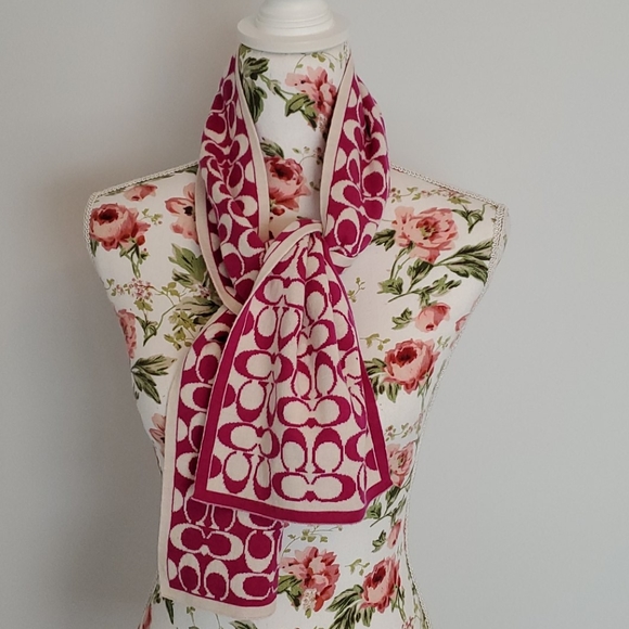 Coach Accessories - Coach Signature 100% Merino Wool Scarf